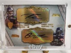 RC Russell Wilson and Robert Turbin 2012 Topps Supreme Dual AUTO #10/25