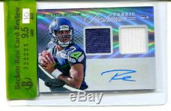RUSSELL WILSON 2012 Certified Rookie RC Auto Dual Jersey 328/499 RCR BGS 9.5 10