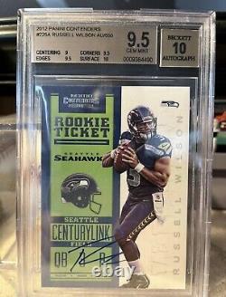 RUSSELL WILSON 2012 Contenders Rookie Ticket Auto RC #225 BGS 9.5 / 10 AUTO