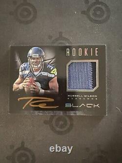 RUSSELL WILSON 2012 Panini Black RPA AUTO 2 Color Patch /349