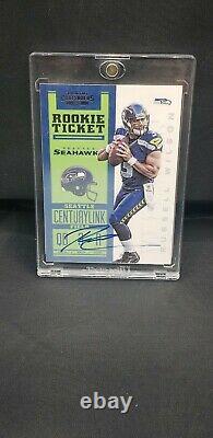 RUSSELL WILSON 2012 Panini Contenders RC Rookie Ticket Auto Seahawks