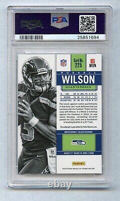 RUSSELL WILSON 2012 Panini Contenders Rookie Autograph #225 PSA 10 / 10 auto