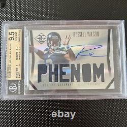 RUSSELL WILSON 2012 Panini Limited Phenom RC Patch Auto RPA #225 BGS 9.5 /299