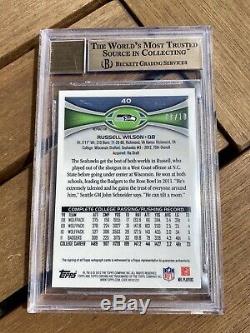 RUSSELL WILSON 2012 Topps Chrome GOLD Refractor RC Auto Insane 1/1 Set! Seahawks