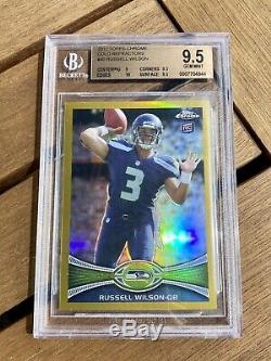 RUSSELL WILSON 2012 Topps Chrome GOLD Refractor RC Auto Insane 1/1 Set! Seahawks
