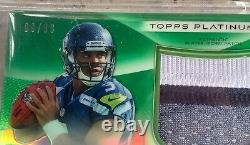 RUSSELL WILSON 2012 Topps Platinum RC Auto/Patch Green Refractor 9/99 BGS 9.5