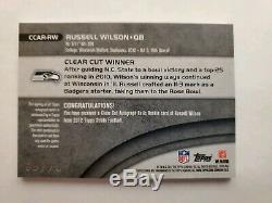 RUSSELL WILSON 2012 Topps Strata ROOKIE Autograph Seahawks RPA RC Patch AUTO /75