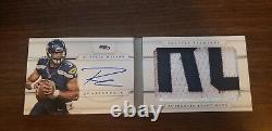 RUSSELL WILSON 2013 NATIONAL TREASURES AUTO AUTOGRAPH #/25 JUMBO Patch Booklet