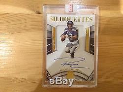RUSSELL WILSON 2015 Crown Royale GOLD SILHOUETTES Card Relic ON CARD Auto 04/10