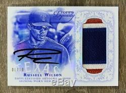RUSSELL WILSON 2015 Topps Dynasty Game Used Patch Autograph Rangers Auto #01/10