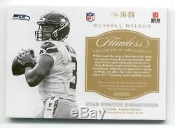 RUSSELL WILSON 2017 Flawless AUTOGRAPH 2-Color PATCH #/10 on card AUTO Seahawks
