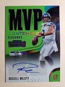 RUSSELL WILSON 2018 Contenders MVP Contenders Auto GOLD #1/5 Seattle Seahawks
