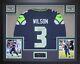 Russell Wilson Framed Autographed Jersey Seattle Seahawks Facsimile Auto