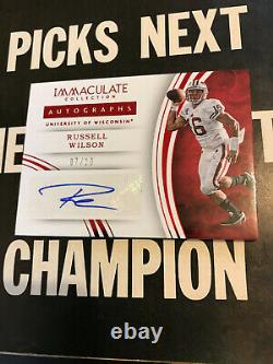 RUSSELL WILSON signed 7/10 SEAHAWKS AUTO SSP 2016 #99 IMMACULATE INK AUTOGRAPH