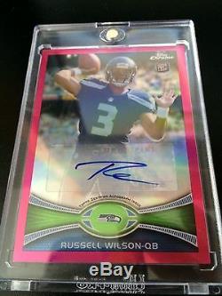 Russel Wilson, Chrome Pink rookie Auto 21/75