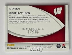 Russell 2022 Immaculate Collection Collegiate EMERALD INK AUTO #'d Wisconsin 4/5