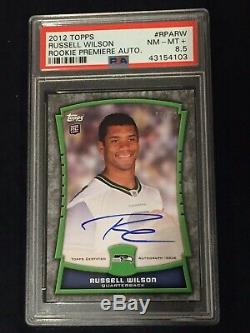 Russell WILSON 2012 Topps Rookie PREMIERE AUTO PSA 8.5 Autograph RC /90 Seattle