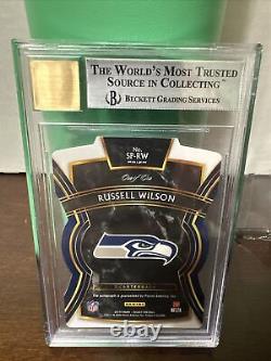 Russell Wilson 1/1 2019 Select Gold Die Cut BGS 8.5 Auto 10