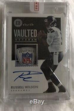 Russell Wilson 1/1 One of One Patch Auto NFL Logo Encased Vaulted Veteran