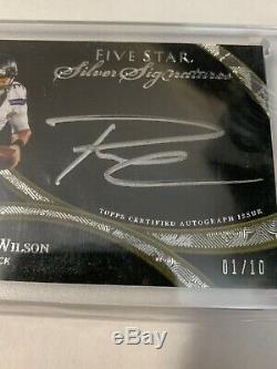 Russell Wilson #1/10 2014 Topps Five Star Silver Signature Auto Autograph
