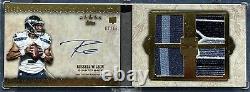 Russell Wilson #/15 2012 Five Star Futures Rookie LOGO RC ON CARD AUTO Autograph