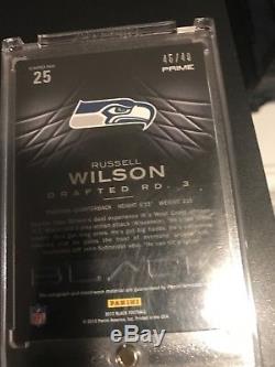Russell Wilson 2 Color Jersey Auto Rookie Card
