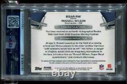 Russell Wilson 2012 Bowman Sterling Relic Auto Prism Refractor 27/36 RC PSA 9