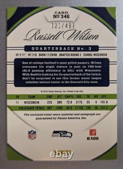 Russell Wilson 2012 Certified Freshman Fabric Dual Patch Auto Rookie 21/499