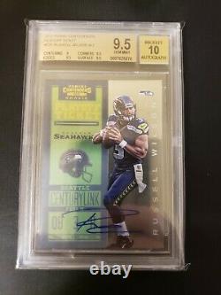 Russell Wilson 2012 Contenders Playoff Ticket Auto Rc #225 24/99 Gem Bgs 9.5