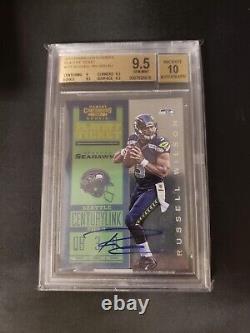 Russell Wilson 2012 Contenders Playoff Ticket Auto Rc 24/99 Gem Bgs 9.5 Broncos