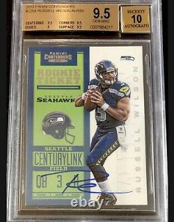 Russell Wilson 2012 Contenders Rc Ticket Auto! Bgs 9.5/10 Gem Mint! Seahawks