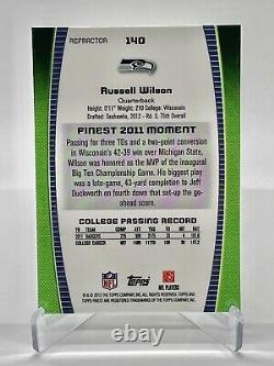 Russell Wilson 2012 Contenders Rookie Ticket Auto /550 Topps Finest Refractor