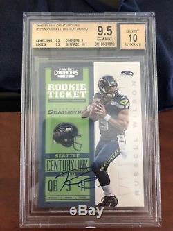 Russell Wilson 2012 Contenders Rookie Ticket Auto RC #/550 BGS 9.5/10 Auto #225A