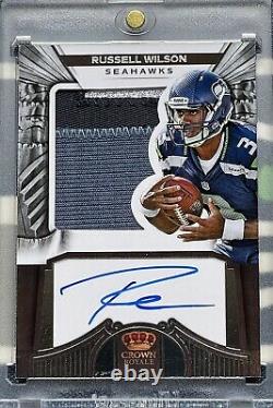 Russell Wilson 2012 Crown Royale RPA ROOKIE 3 Clr PATCH AUTO CARD RC #/349 NM+