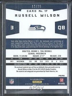 Russell Wilson 2012 Gridiron Gems Seattle Seahawks AUTO 3-PC Patch RC #12/25