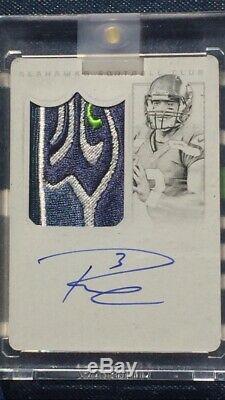 Russell Wilson 2012 NATIONAL TREASURES 1 of 1 AUTO JERSEY Rookie Card 325 RC 1/1