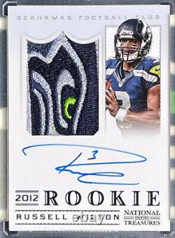 Russell Wilson 2012 National Treasures #325 BLACK #/25 ROOKIE PATCH AUTO RC