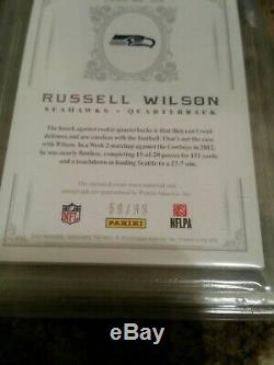 Russell Wilson 2012 National Treasures 59/99 ROOKIE PATCH AUTO RC BGS 9.5/9 RARE