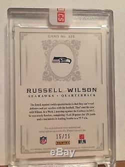 Russell Wilson 2012 National Treasures Black Rookie Patch Auto 1/1 Logo Sealed