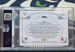 Russell Wilson 2012 National Treasures Laundry Tag Autograph AUTO 10/10 PSA 9