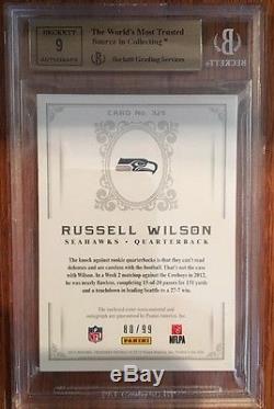 Russell Wilson 2012 National Treasures RPA /99 Auto Patch BGS 9.5 Awesome Subs