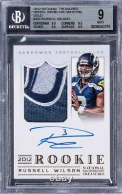 Russell Wilson 2012 National Treasures Rookie Auto Gold /49 Bgs 9! (none Higher)