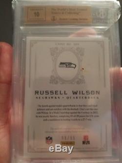 Russell Wilson 2012 National Treasures Rookie Auto RPA /99