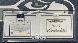 Russell Wilson 2012 National Treasures Rookie Card Auto Rc #33/49 Jumbo Jersey
