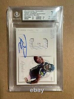 Russell Wilson 2012 National Treasures Rookie Colossal RC 01/50 Auto BGS 1/1
