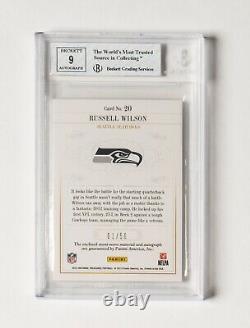 Russell Wilson 2012 National Treasures Rookie Colossal RC 01/50 Auto BGS 1/1