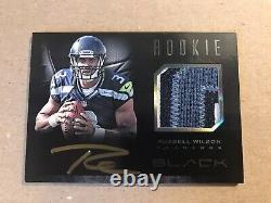 Russell Wilson 2012 Panini Black Autograph Auto Patch Rookie RC /349