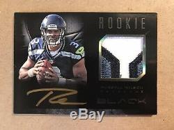 Russell Wilson 2012 Panini Black Patch Autograph Auto RC Rookie /349