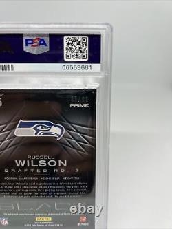 Russell Wilson 2012 Panini Black Prime Gold Rookie Patch Auto #83/99 RC RPA PSA7