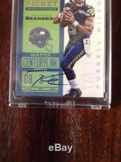 Russell Wilson 2012 Panini Contenders #225 Auto RC Rookie Seahawks